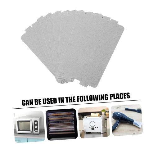 Mica Sheets For Microwave Oven Heat Resistant Insulation Plates 10 Pieces Mica Accessory For Kitchen Appliances Protect Against Food Debris