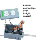 Lever Nuts Three Conductor Splicing Connector For Solid And Stranded Conductors With Transparent Housing in junction box