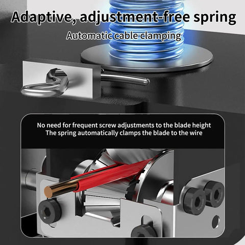 Adaptive adjustment-free spring mechanism for Heavy Duty Copper Wire Stripping Machine For Scrap Recycling Manual And Electric Operation.