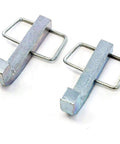 Universal Snap L-Pin 2-Pack For No-Fuss Quick Trailer Hitch And Pin Replacement, shown in durable steel construction