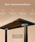 Desktronic HomeOne 60x30 Electric Standing Desk Sit Stand Home Office Ergonomic Height Adjustable with dual motors and fast lifting.