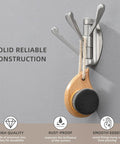 Foldable Three-Arm Swivel Wall Hook In Brushed Nickel Finish, Space-Saving Bathroom Organizer For Towels Robes Coats Hats