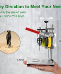 Compact Benchtop Drill Press For Home Crafts And Jewelry Making, Ultra Quiet 7 Speed Drill With B10 Chuck, palm-sized view