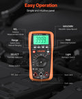 All In One Digital Multimeter With 4000 Count TRMS Readouts for DC and AC Voltage and Current on engine component