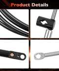 Detailed view of 13 Foot Gen I Outboard Engine Control Cables Set featuring durable marine-grade materials and metal fittings.
