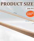 200 Piece Heavy Duty Cardboard Drywall Shims For Straightening Wavy Studs And Lifting Baseboards No Sweat Butt Joint Tuck Rock Solid Kraft Board 45 inch long shims with 1/16 inch thickness and 1-1/2 inch width.