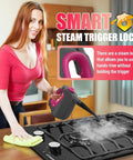 Woman using Heavy Duty Handheld Steam Cleaner With Lockable Steam Button And 11 Accessories Unlimited Water Refill
