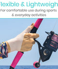 Person fishing wearing Gel Thumb And Wrist Support Brace For Pain Relief And Swelling Waterproof Cool Wrap.