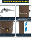 Installation steps of 2 Pack Sign Mounting Brackets For Large Poles Adjustable Street Sign Hardware With Pole Clamps