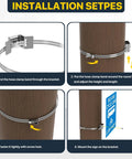 Installation guide for No Drill Beefy Sign Mounting Brackets For Large Poles With Adjustable Street Sign Hardware And Pole Clamps