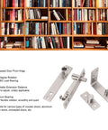 Beefy Heavy Duty Wood Door Pivot Hinge With 300 Lbs Load Bearing Stainless Steel for Secret Doors and Bookshelves with books background