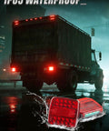 OOGKA wireless magnetic trailer lights kit, two units, with battery display red LED brake/turn lights, IP65 waterproof.