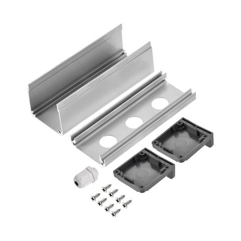 Three Hole 16mm Aluminum Switch Button Station Box With PG7 Cable Gland And Mounting Base For Panel Mounting components