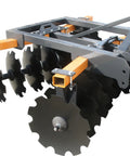 7 Foot 3 Point Notched Disc Harrow Plow Attachment for Category 1 and 2 Tractors Concave Discs For Tilling Loosening And Lifting Soil