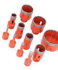 Awesome 11 Piece Hole Saw Kit For Tile And Marble 6 To 68 Mm Vacuum Brazed Drill Bits With Hex Shank Adapter Perfect For Granite Ceramic Home Improvement Projects And Serious DIYers Who Need Reliable Cuts Every Single Time, orange diamond drill bits