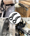 Beefy Heavy Duty Pry Bar Wrench Adaptor Head For Half Inch Ratchet used in engine and construction tasks, adjustable angles shown