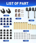 Big Time Polyurethane Front End Repair Bushing Kit For Club Car Ds Golf Cart 1993 Up contains 60 pieces of durable hardware.