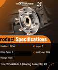 Bolt-On Front Wheel Bearing And Hub Assembly For Toyota Tundra 2000-2006, Tacoma 1999-2004, Sequoia 2001-2007, And 4Runner 1996-2001 2WD 6 Lug