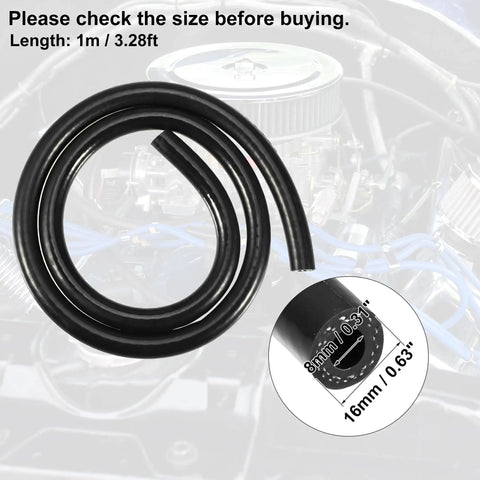 Silicone Vacuum Tubing Hose 8mm Inner Diameter 3.28ft Length For Automotive Vacuum Lines Turbochargers And Air Intake