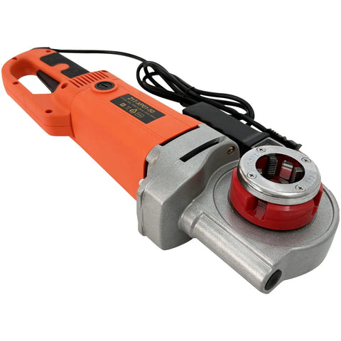 Heavy Duty Electric Pipe Threader Portable Pipe Threading Machine 2000W With Pure Copper Motor And Overload Protection For Long Life Rugged On The Go Threading Tool For Steel Iron And PVC Pipes, orange hand tool