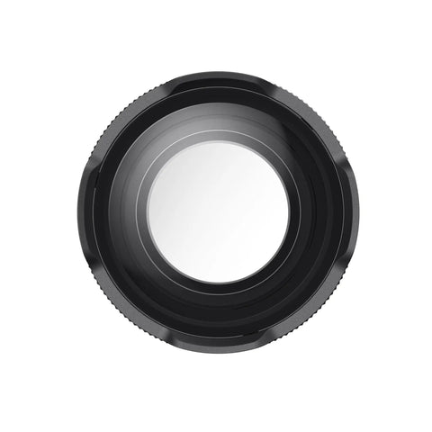 Ace Pro 2 Macro Close Up Lens for Action Cameras, Adjustable 10-75cm Focus, front view showing optical glass and black frame