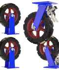 Heavy Duty Swivel Caster Wheel Set 6 8 10 12 Inch 2000 Lb Load Per Caster Quiet Mute Castors With Brakes in various views
