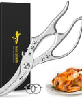 Heavy Duty Poultry Shears Kitchen Scissors With Non Slip Handle And Safety Lock A Real Workhorse For Cutting Chicken Meat Turkey Fish And Veggies