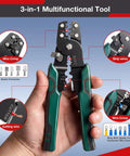 All-In-One 1150-Piece Wire Connectors Kit With Crimping Tool For Auto And Home Wiring multifunctional tool in hand