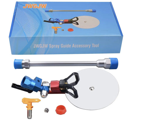 Airless Spray Gun Guide Accessory With 517 Tip And 10 Inch Extension Pole For Graco Titan And Wagner Magnum Sprayers, Pro Grade Precision Color Separation, Even Coverage, Spray Guide Painting Tool For Clean Lines And Pro Finishes box set