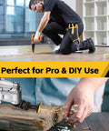 Heavy Duty Oscillating Tool Blade Kit 50 Piece Universal Multi Saw Blades For Metal Wood And Plastic M42 Steel Titanium Coated Cutting Set during use.