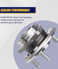Side view of Front Wheel Bearing And Hub Assembly 513324 For Dodge Durango 2011 Through 2020 And Jeep Grand Cherokee 2011 Through 2019 With ABS 5 Lug Pattern Drop In Ready Replacement, showing performance features.