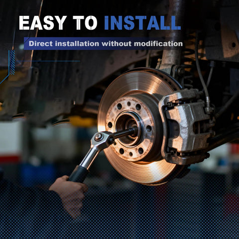 Mechanic installing Front Wheel Hub And Bearing Assembly For 2005-2014 Subaru Outback And Legacy 5 Lug With ABS 4 Hole Flange Front Left Or Right Replacement Replaces 513220 High Quality Wheel Bearing Kit