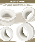 5 Pack PVC Pipe Fittings 2 Inch Male To One And One Half Inch Female Thread Reducer Adapters for connecting pipes and sink drains