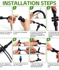 Step-by-step instructions for All In One 240 Foot Drip Irrigation Kit With Quick Connects For Raised Beds And Greenhouses setup.