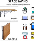 Rock Solid Stainless Steel Folding Shelf Brackets, Pair Of Heavy Duty Wall Mount Supports With Rust Resistant Finish and space-saving open and folding shelf.