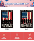 Front and back view of Colorlife Memorial Day Patriotic Garden Flag 12x18 Inches Double Sided US Flag For Yard Outdoor Decor