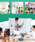 Two Pack Trifold Poster Boards 48 X 36 Inch Double Sided White Display Boards for office, education, and event use