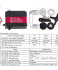 Beefy High Torque 80kg Digital Metal Robotic Servo With Dual Shaft, Waterproof IP66, parts, and specifications table