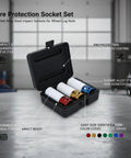 Premium Tire Protection Impact Socket Set With Coated Alloy Steel Lug Nut Rims For Wheel Maintenance, 5-Piece Kit Includes Storage Case To Keep Your Rides Clean And Safe From Scratches While Hitting The Road, 17-23mm sockets in case