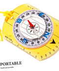 Trail Ready Orienteering Compass Tool With High Precision For Hiking And Camping Luminous Dial Compact Design
