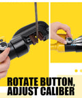 Heavy Duty 8 Ton Hydraulic Rebar Cutter For 5/8 Inch Steel Bar Manual Bolt Chain Shear Tool showing calibration adjustment feature.
