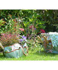 Grab And Go Garden Tool Storage Stool With Detachable Bag And Multiple Pockets Portable Weeding Seat Floral Rose Pattern