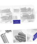 Premium 100Pcs Stainless Steel Compression Springs Assortment Kit For Versatile Diy Repairs, Auto And Car Fix-Ups, Heavy Duty Mini Mechanical Springs To Save Time And Cash in plastic organizer