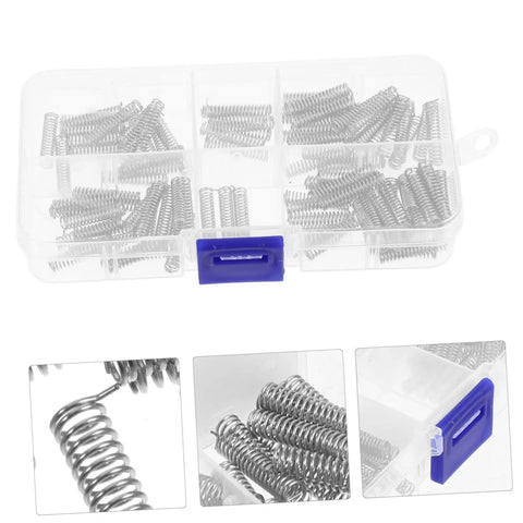 Premium 100Pcs Stainless Steel Compression Springs Assortment Kit For Versatile Diy Repairs, Auto And Car Fix-Ups, Heavy Duty Mini Mechanical Springs To Save Time And Cash in plastic organizer