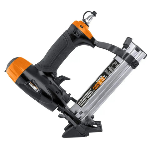 4-In-1 Pneumatic 18-Gauge Flooring Nailer, Brad Nailer, and Narrow Crown Stapler Do-It-All Pro-Grade Tool on white background