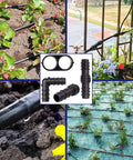 100Pcs Drip Irrigation Connectors Fittings Kit For One Half Inch Tubing including gardens with installed connectors