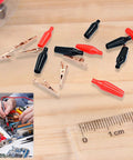 Pro Grade Copper Alligator Clips Set 35mm Insulated Crocodile Clips For Electrical Testing And DIY Projects with covers