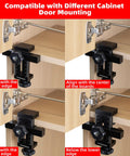 Cabinet Door Positioning Tool Jig With Quick Edge Positioner for Frameless or Face Frame Cabinets shown with alignment options.