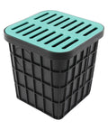 Heavy Duty Square Catch Basin With Grate For Yard Drainage 15.7 x 15.7 In Debris Basket Outdoor Lawn Patio Driveway
