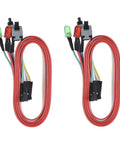 Two Pack 2 Pin PC Power Switch Cable With 27 Inch Front Bezel Push Button No Fuss On Off Reset For ATX Desktop Case LED Indicators Red And Green Includes HDD LED Signals